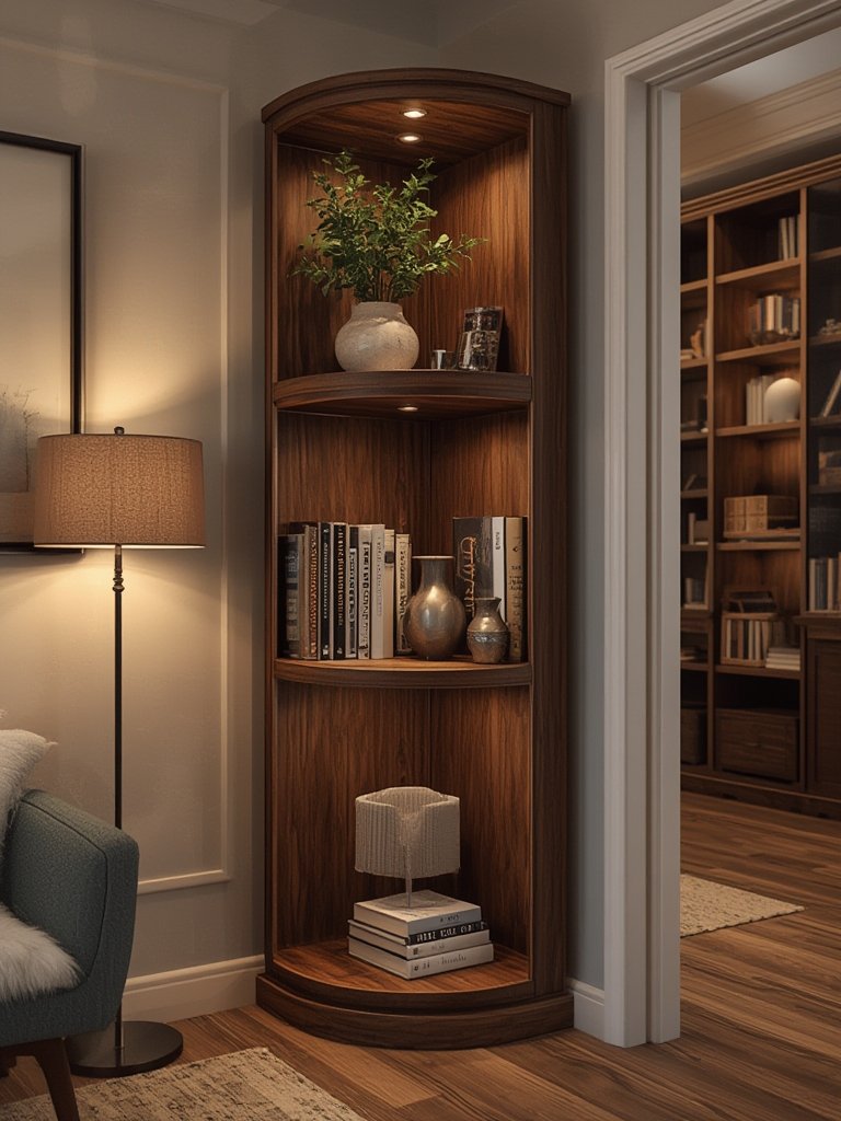 corner shelf in action