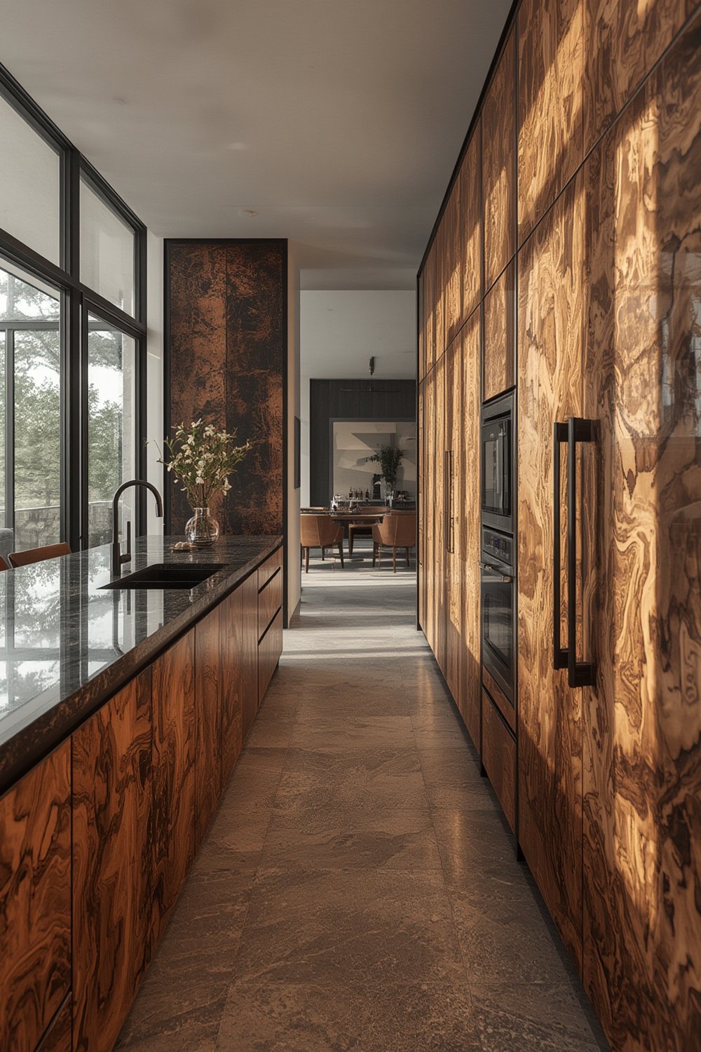 burl wood kitchen cabinets - Illustration 1