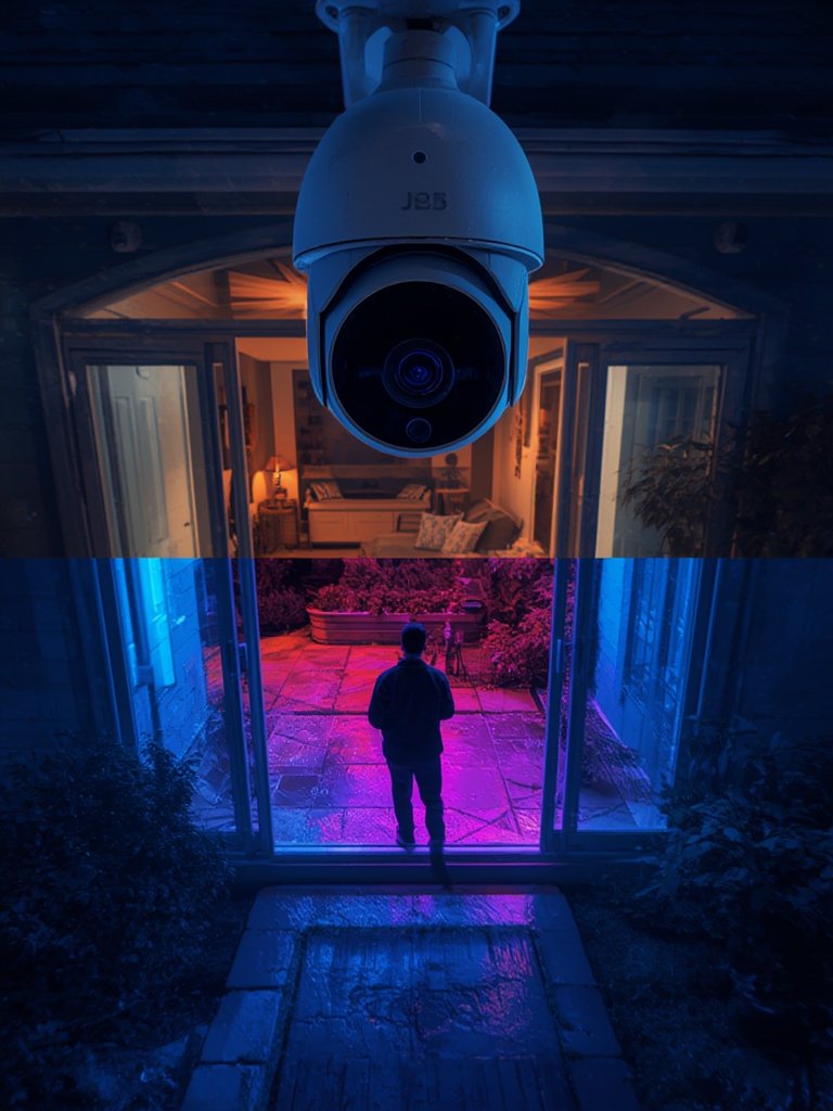 security camera in action