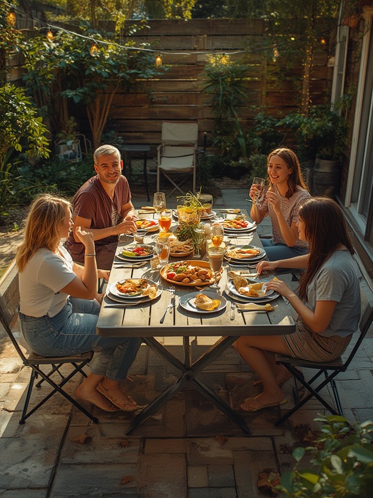 folding table in action