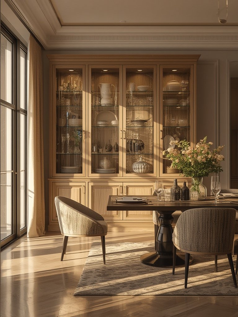 fluted glass cabinet