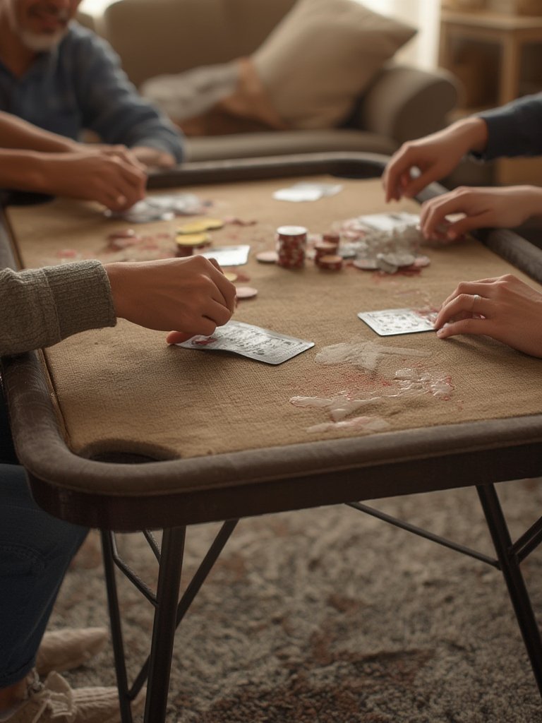 card table in action