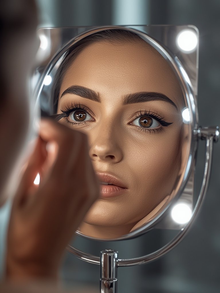 makeup mirror in action