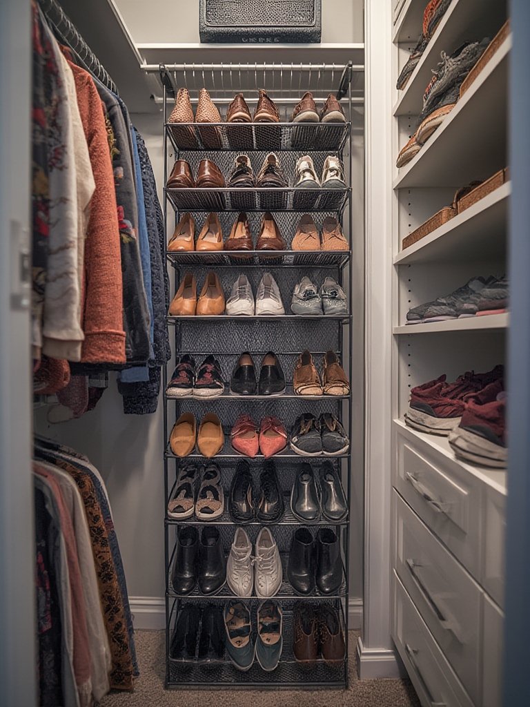 shoe organizer in action