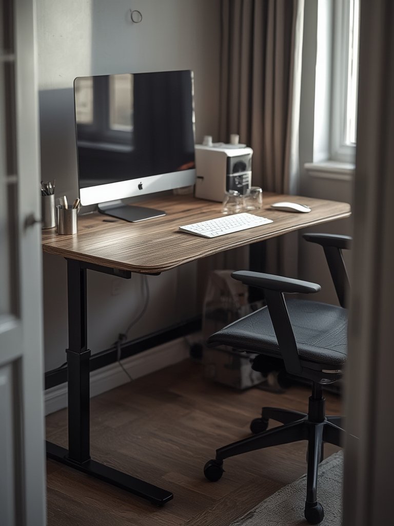 computer desk in action